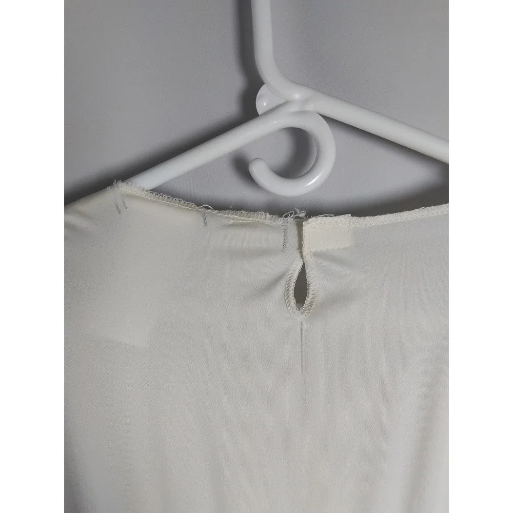Fun World Roman Greek‎ Goddess Toga Cream Blue Ombre Costume Girls Size L *READ
